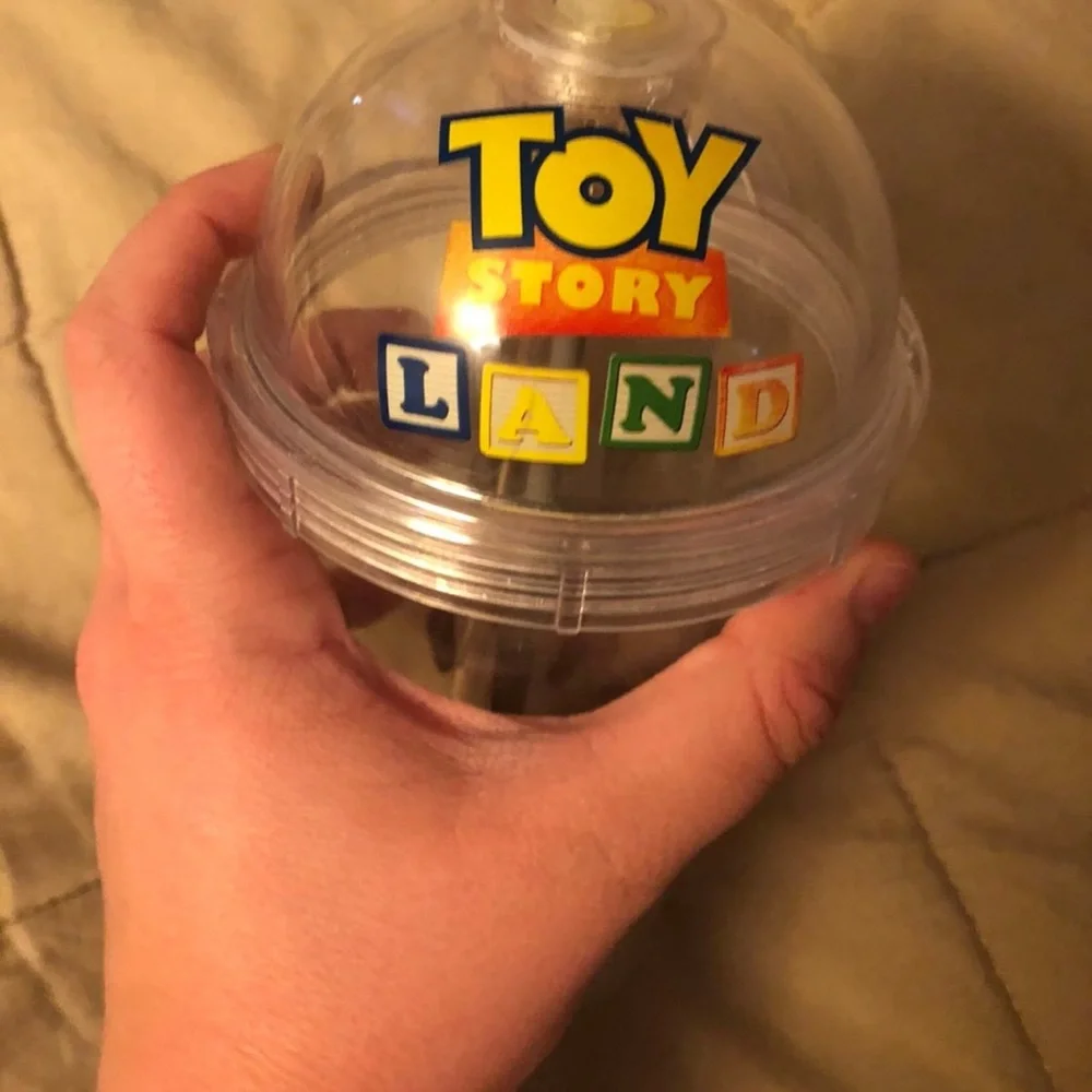 Vintage Disney Toy Story Land Clear Cup with Straw